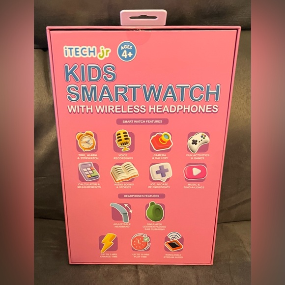 Smart Watch & Panda Wireless Kids Headphones, New in Box - Picture 3 of 8
